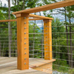 Hidden Deck Railing Fasteners - Cable Railing With Wood Posts Hidden Deck Railing Fasteners - Cable Railing With Wood Posts