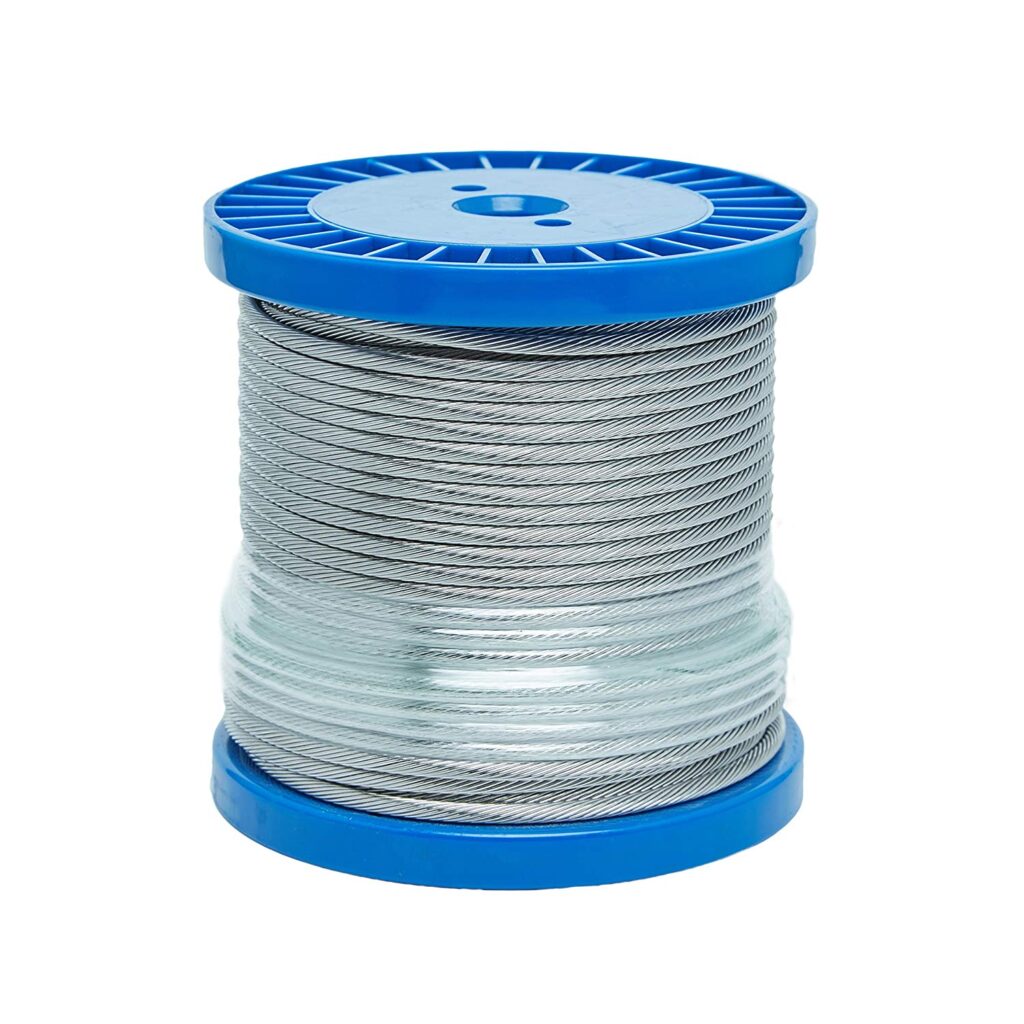 400 foot spool of 5/32 inch stainless steel cable