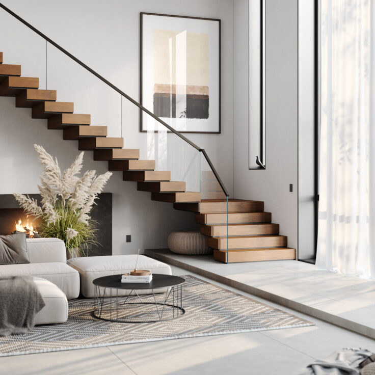 FLIGHT Stack system with white oak treads