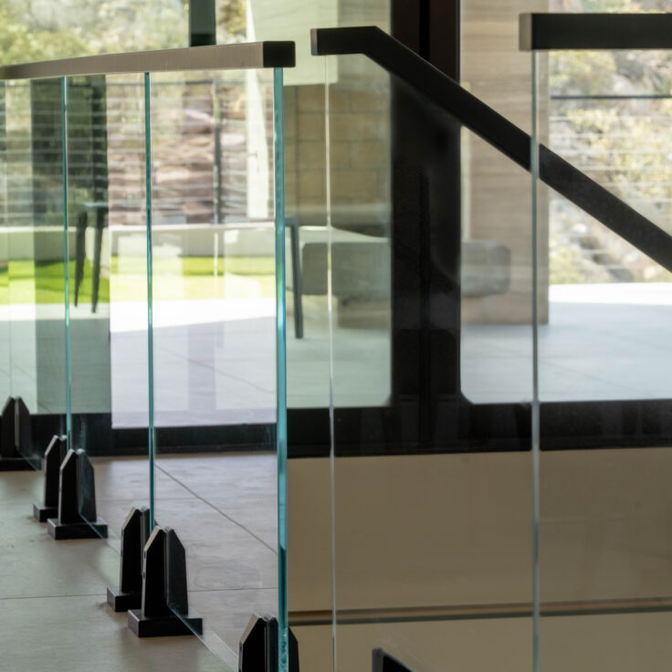 Glass Railing in a Spacious Desert Home