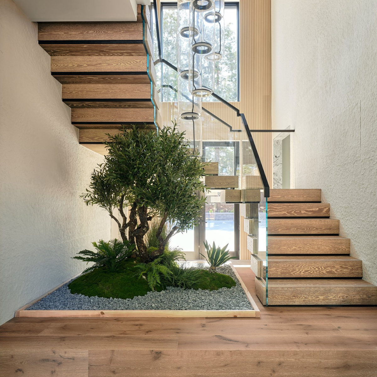 FLIGHT Stack with Vedera railing, part of a new build in Atherton, CA.