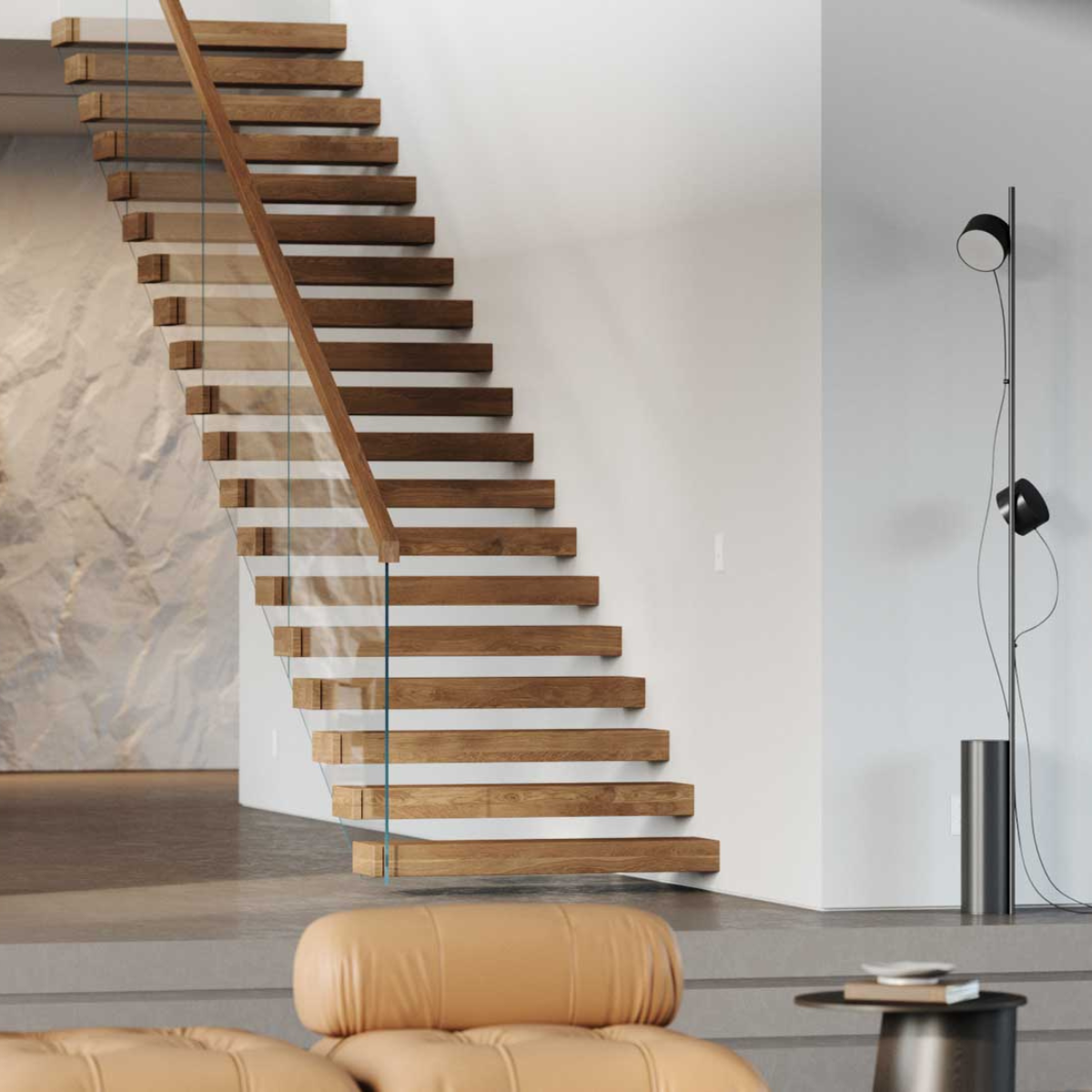 FLIGHT Cantilever with Vedera glass railing.