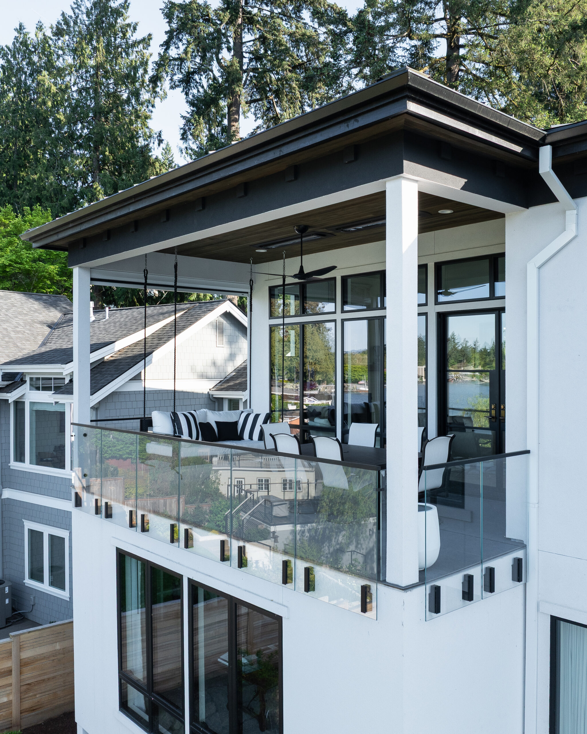 Side-mounted Ascend Talons on a large balcony.