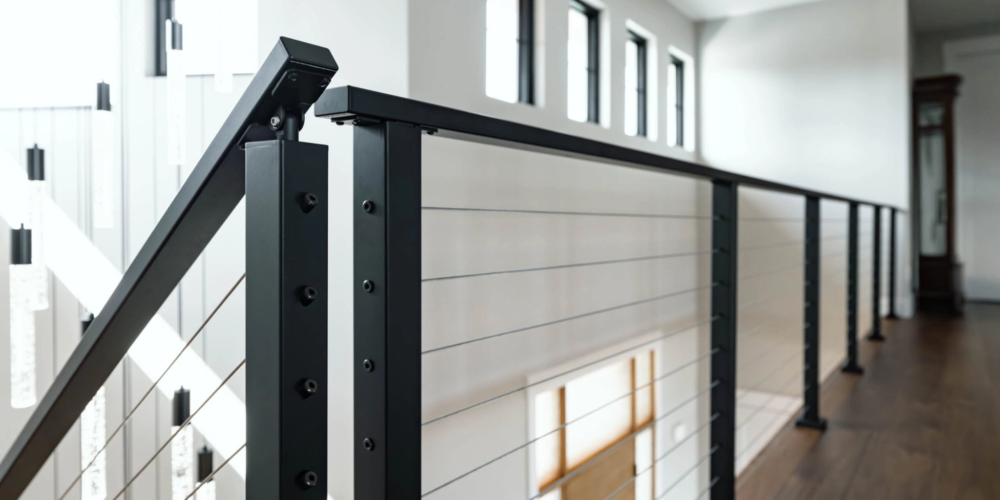 Express Cable Railing on an overlook and FLIGHT Mono stairs.