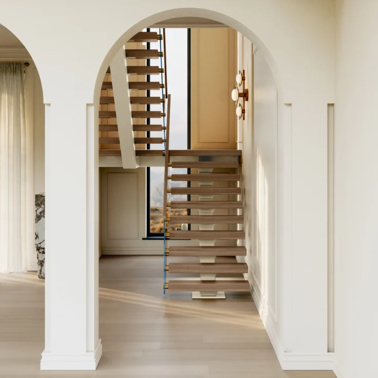 FLIGHT Mono seen through an archway.